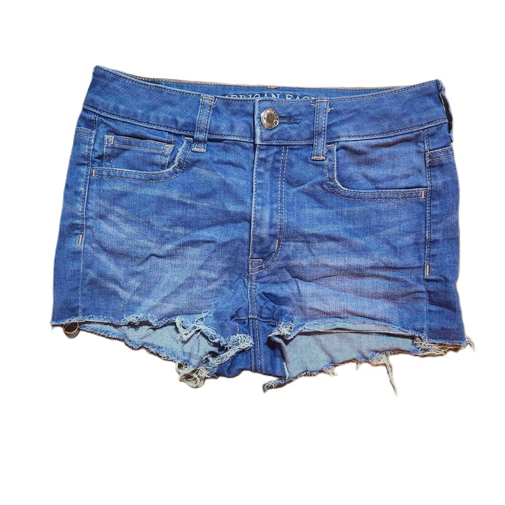 American Eagle Hi Rise Denim Cutoff Shorts Size 4